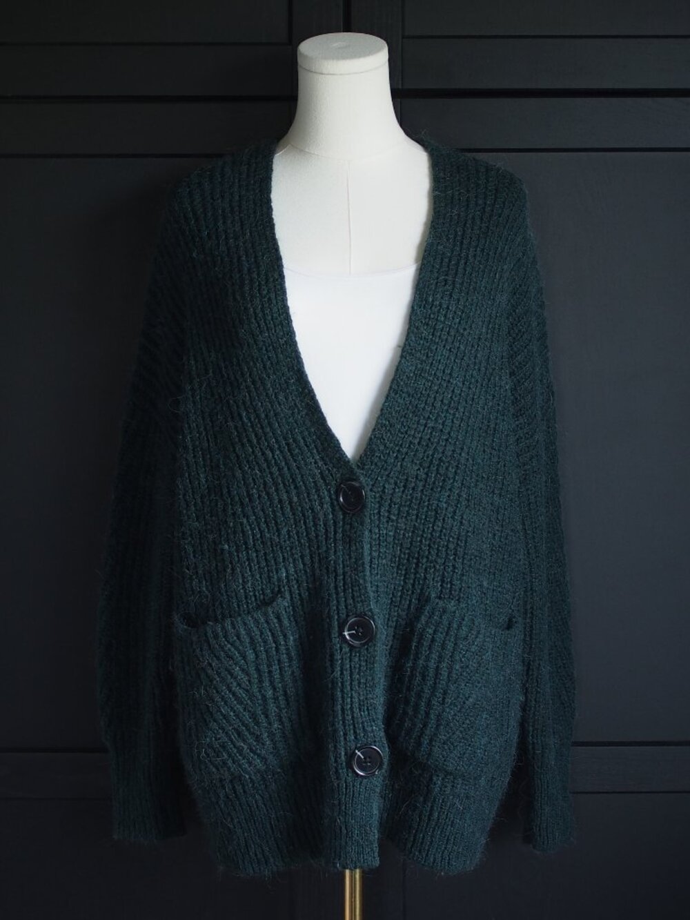 Max Studio | Wool-Blend Chunky Knit Oversized Cardigan
